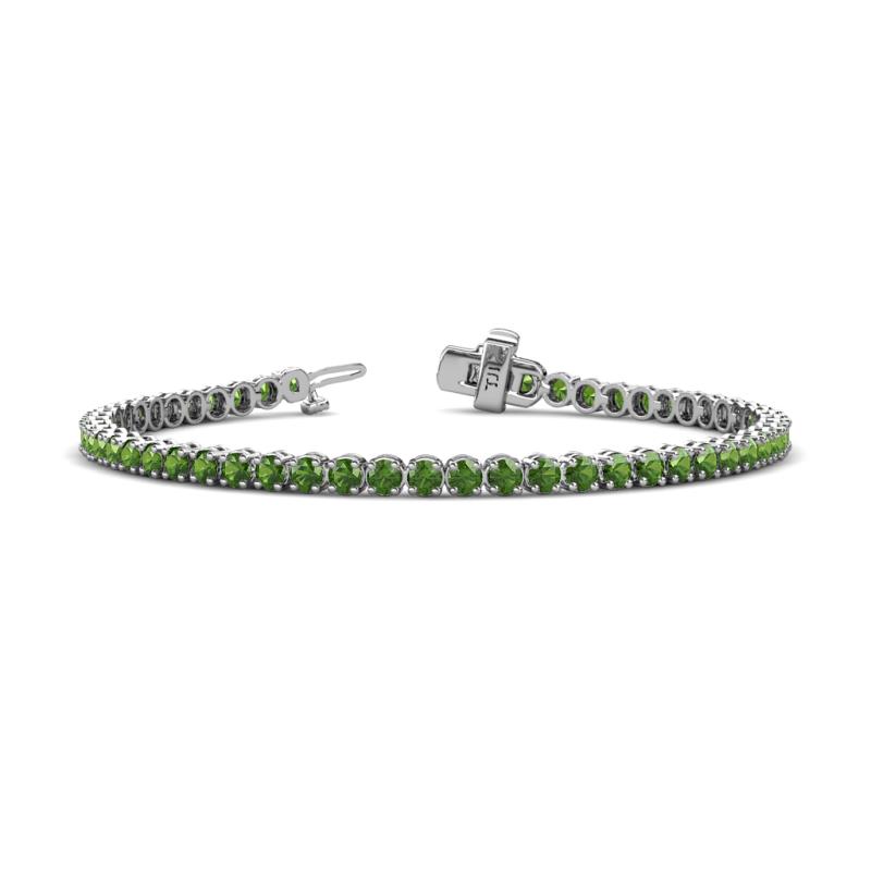Izarra 3.10 mm Green Garnet Eternity Tennis Bracelet 
