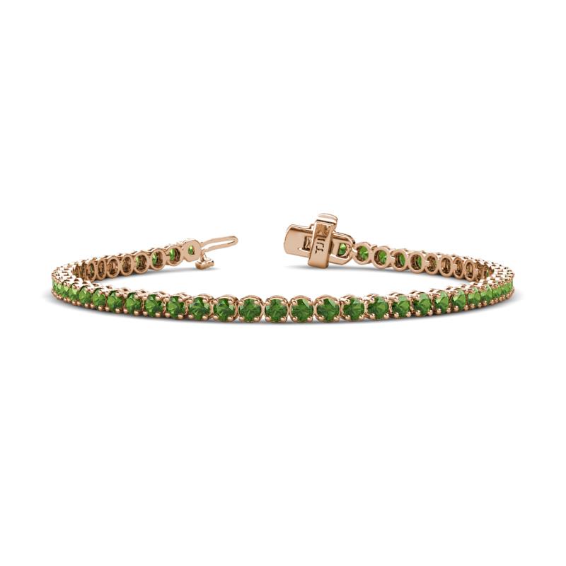 Izarra 3.10 mm Green Garnet Eternity Tennis Bracelet 