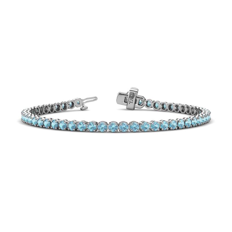 Izarra 3.10 mm Aquamarine Eternity Tennis Bracelet 