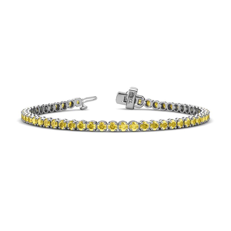 Izarra 3.10 mm Yellow Sapphire Eternity Tennis Bracelet 