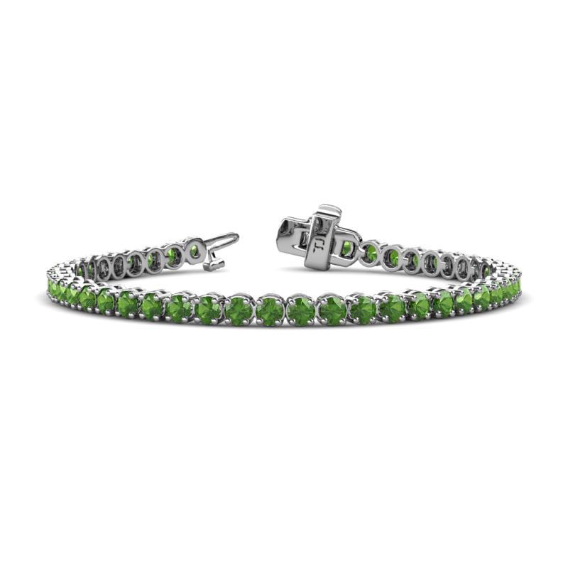 Izarra 3.70 mm Green Garnet Eternity Tennis Bracelet 