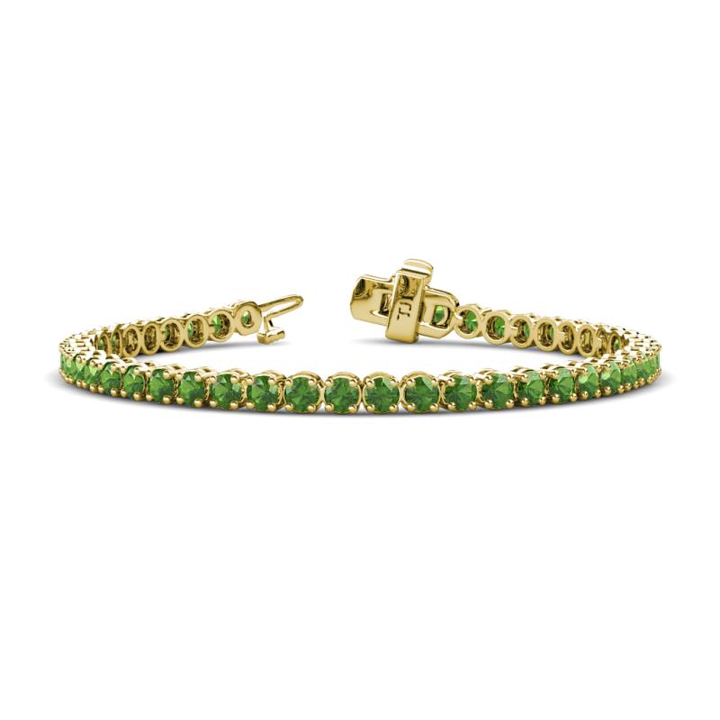 Izarra 3.70 mm Green Garnet Eternity Tennis Bracelet 