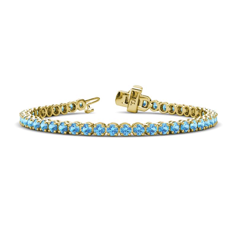 Izarra 3.70 mm Blue Topaz Eternity Tennis Bracelet 