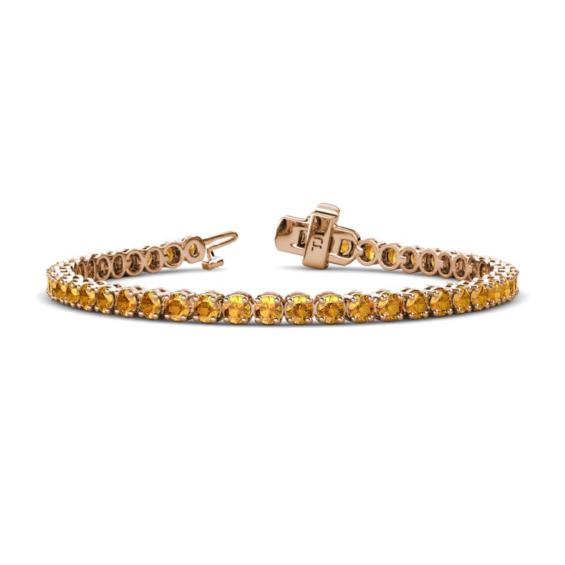 Izarra 3.70 mm Citrine Eternity Tennis Bracelet 
