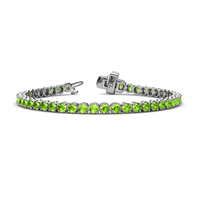 Izarra 3.70 mm Peridot Eternity Tennis Bracelet 