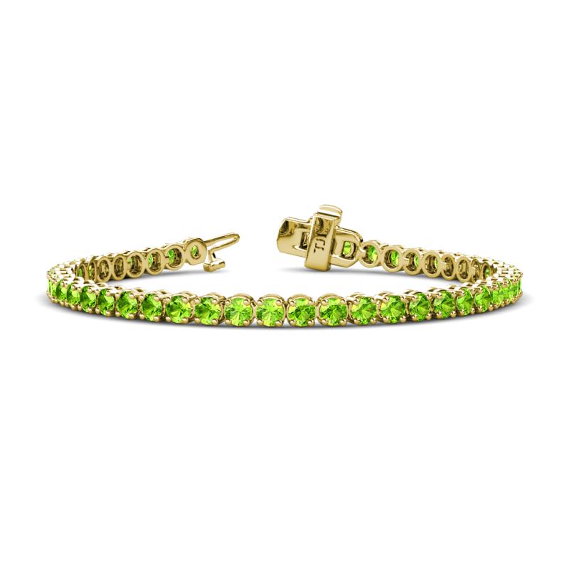 Izarra 3.70 mm Peridot Eternity Tennis Bracelet 