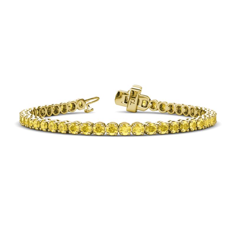 Izarra 3.70 mm Yellow Sapphire Eternity Tennis Bracelet 