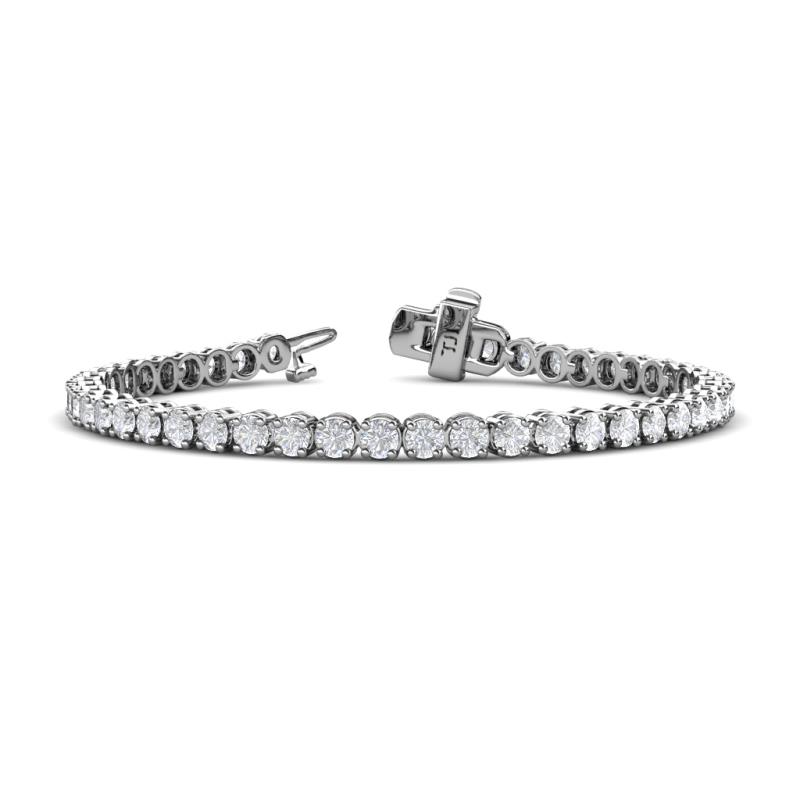 Izarra 3.70 mm White Sapphire Eternity Tennis Bracelet 