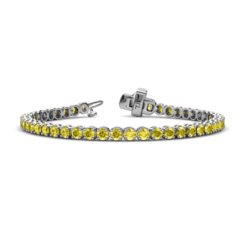 Izarra 3.70 mm Yellow Diamond Eternity Tennis Bracelet 