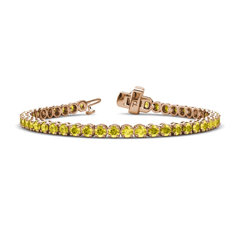 Izarra 3.70 mm Yellow Diamond Eternity Tennis Bracelet 