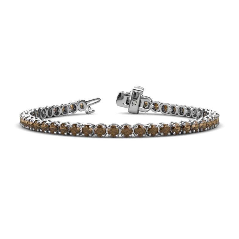 Izarra 3.70 mm Smoky Quartz Eternity Tennis Bracelet 
