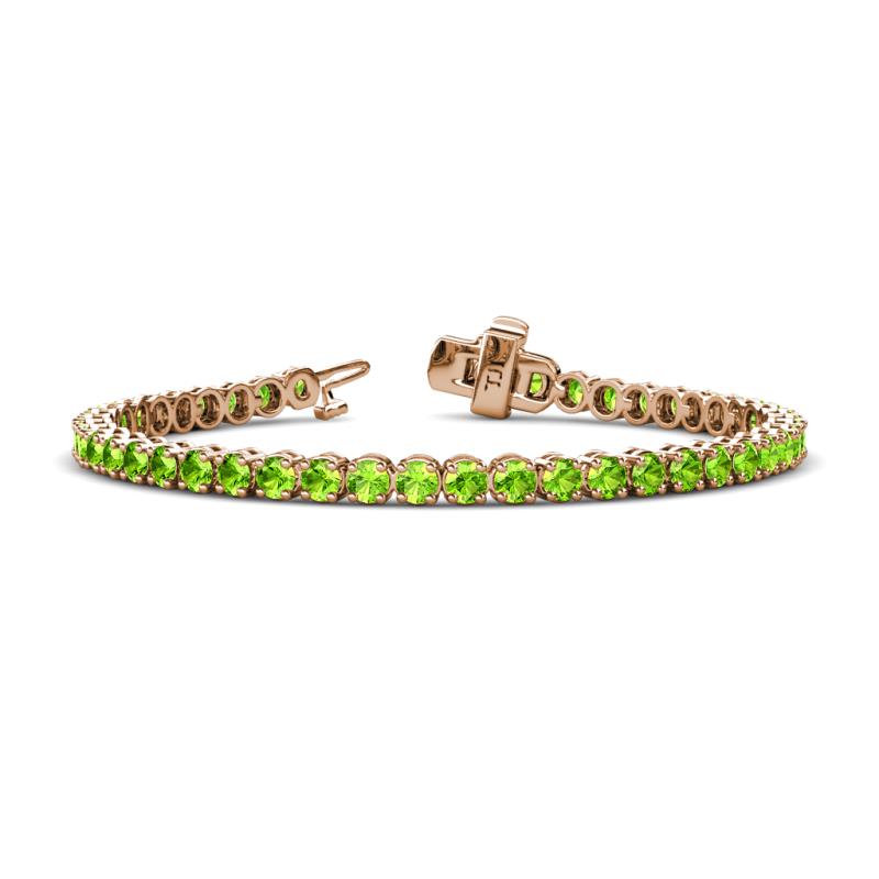 Izarra 3.90 mm Peridot Eternity Tennis Bracelet 