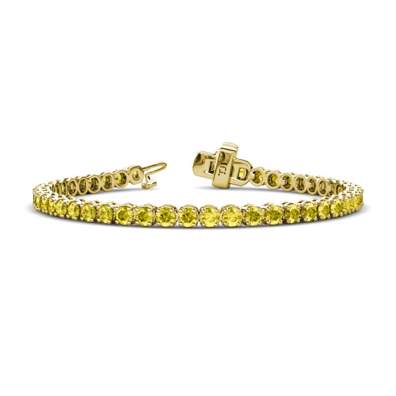 Izarra 3.90 mm Yellow Diamond Eternity Tennis Bracelet 
