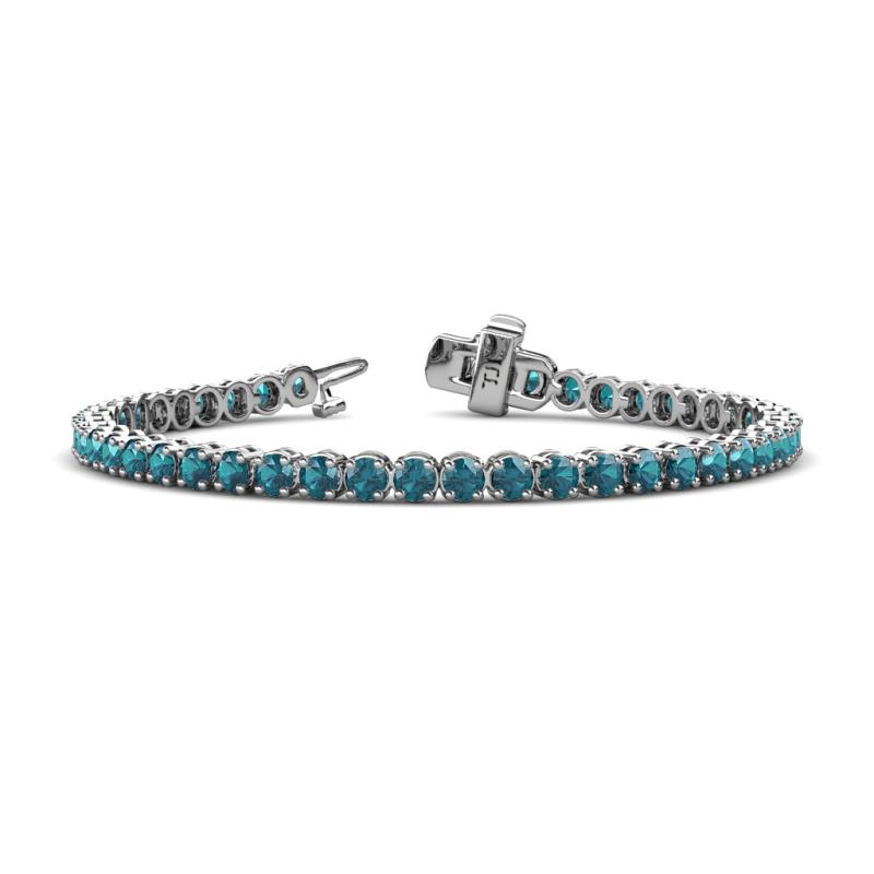 Izarra 3.90 mm London Blue Topaz Eternity Tennis Bracelet 
