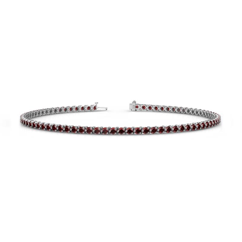 Cliona 2.00 mm Red Garnet Eternity Tennis Bracelet 