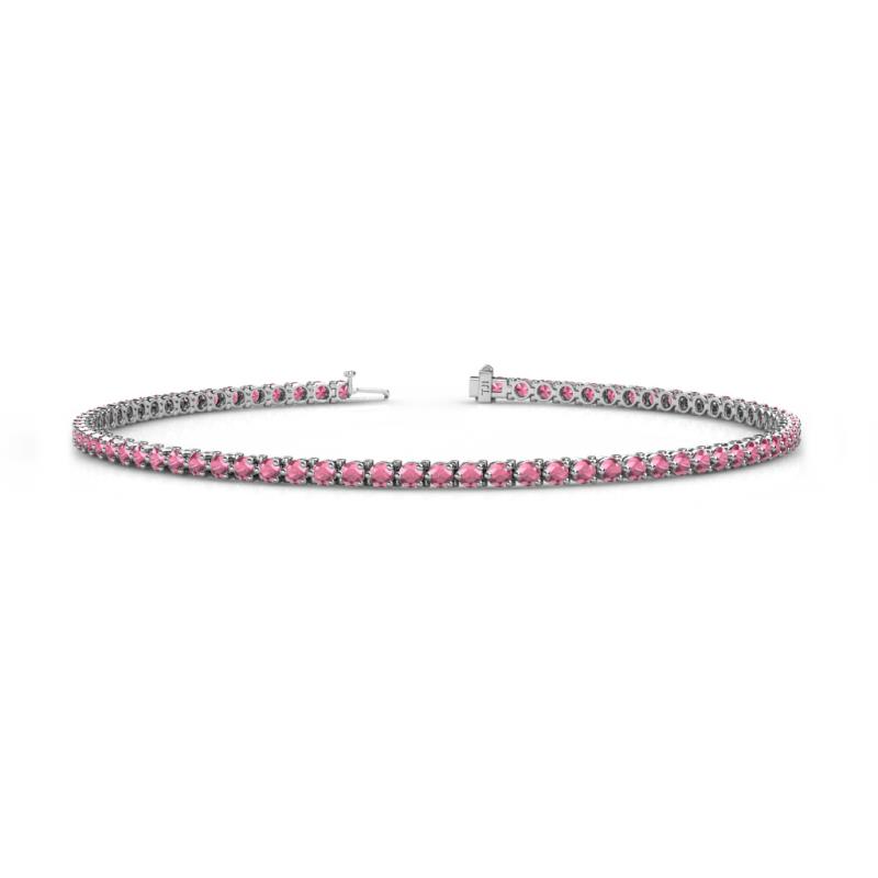 Cliona 2.00 mm Rhodolite Garnet Eternity Tennis Bracelet 