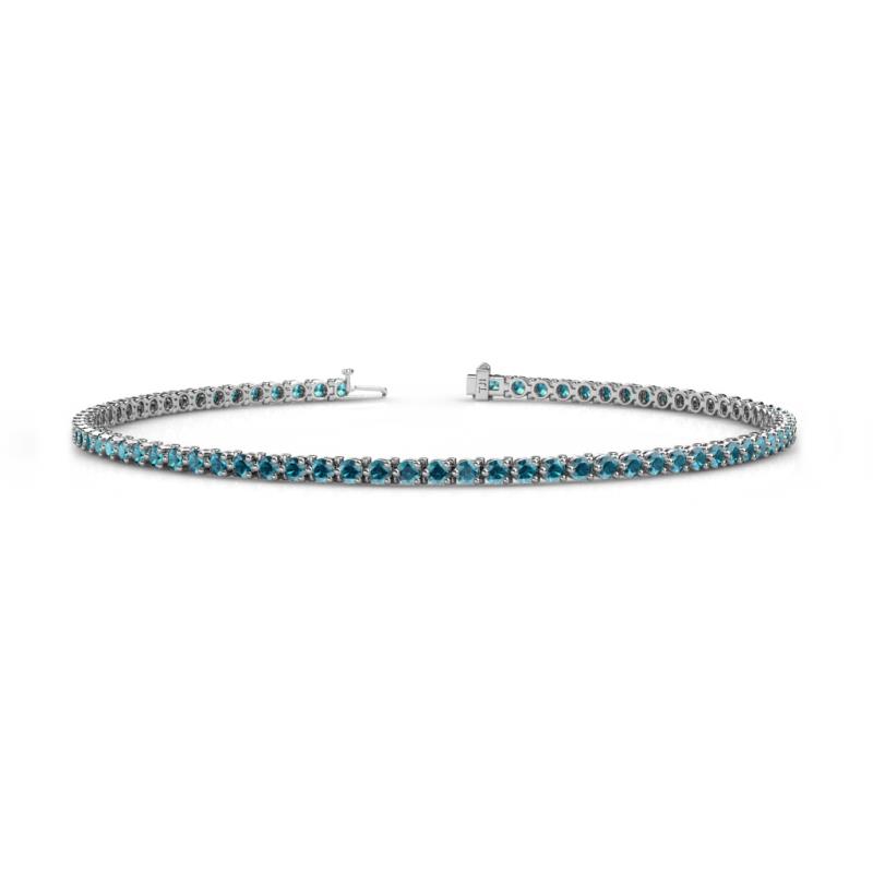 Cliona 2.00 mm London Blue Topaz Eternity Tennis Bracelet 