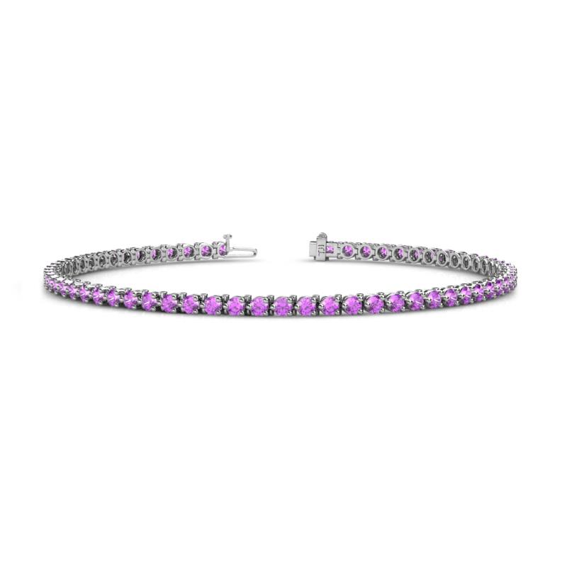 Cliona 2.40 mm Amethyst Eternity Tennis Bracelet 