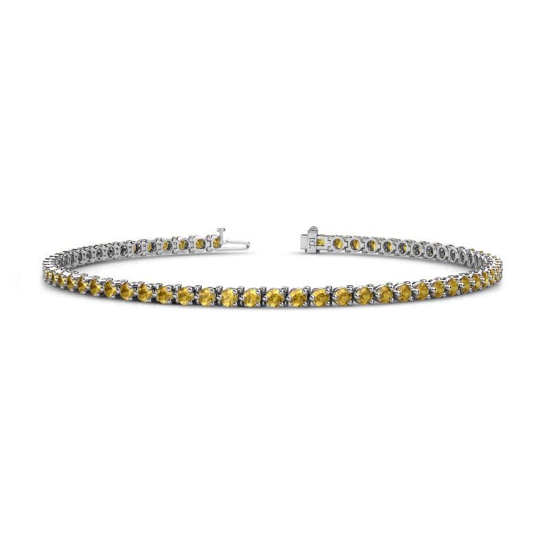 Cliona 2.40 mm Citrine Eternity Tennis Bracelet 