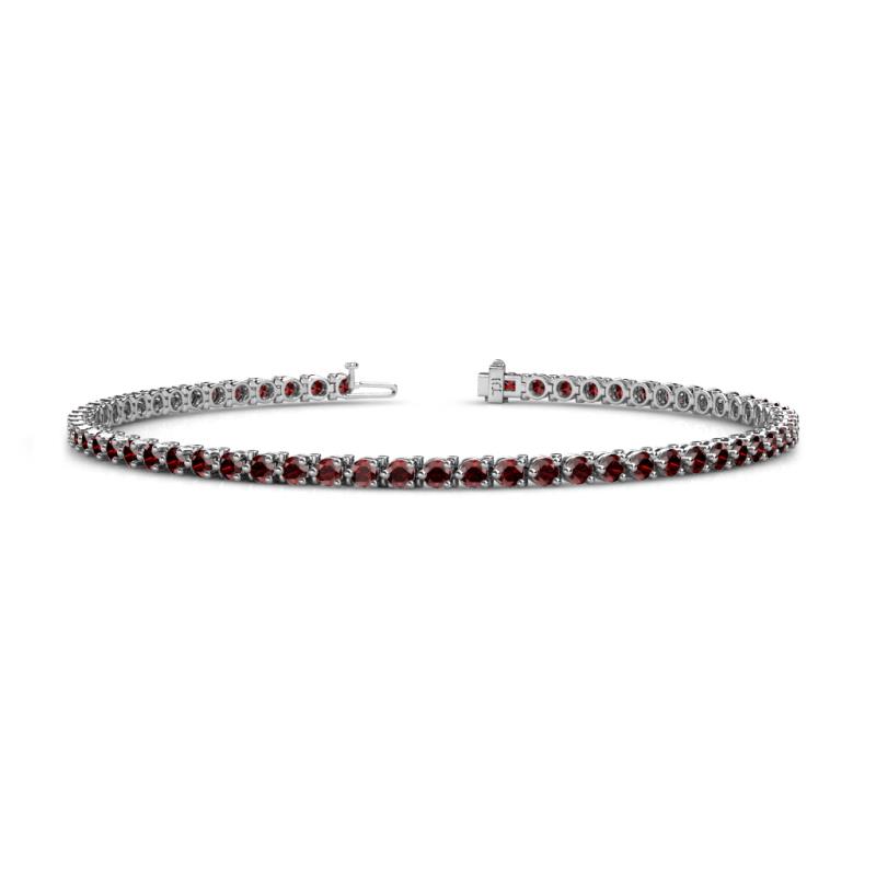 Cliona 2.40 mm Red Garnet Eternity Tennis Bracelet 