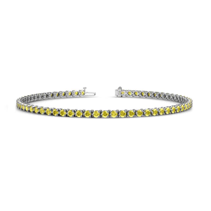 Cliona 2.40 mm Yellow Sapphire Eternity Tennis Bracelet 