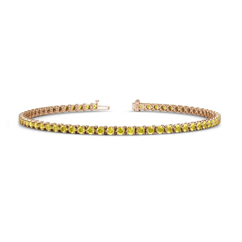 Cliona 2.40 mm Yellow Sapphire Eternity Tennis Bracelet 