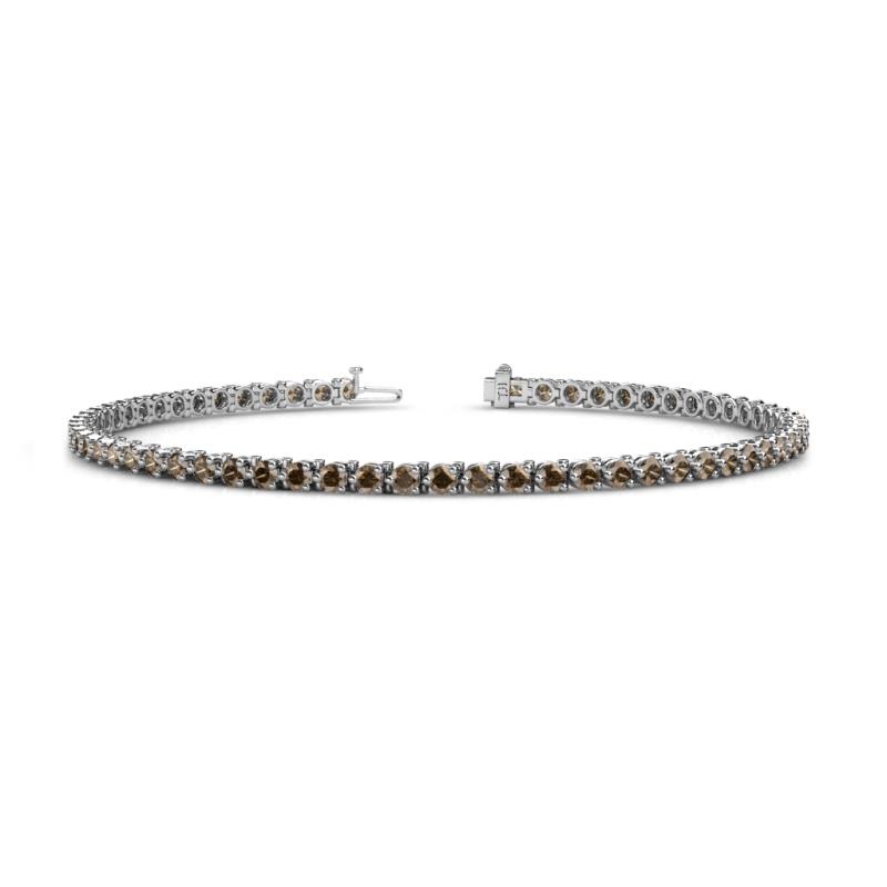 Cliona 2.40 mm Smoky Quartz Eternity Tennis Bracelet 