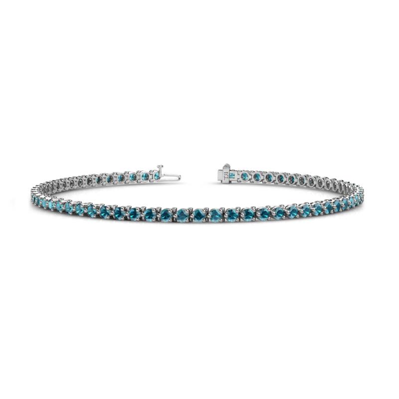 Cliona 2.40 mm London Blue Topaz Eternity Tennis Bracelet 