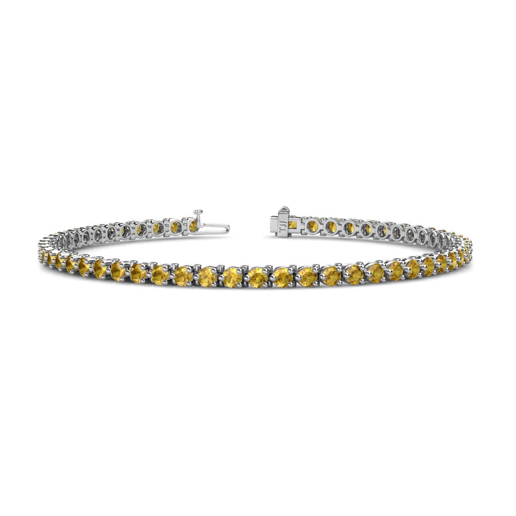 Cliona 2.70 mm Citrine Eternity Tennis Bracelet 