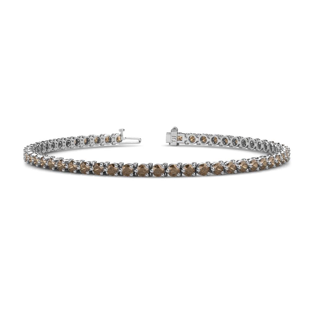 Cliona 3.00 mm Smoky Quartz Eternity Tennis Bracelet 