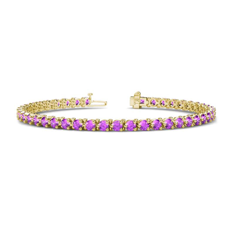 Cliona 3.30 mm Amethyst Eternity Tennis Bracelet 