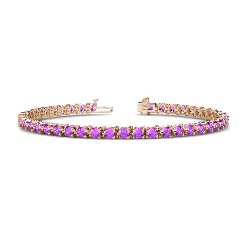 Cliona 3.30 mm Amethyst Eternity Tennis Bracelet 
