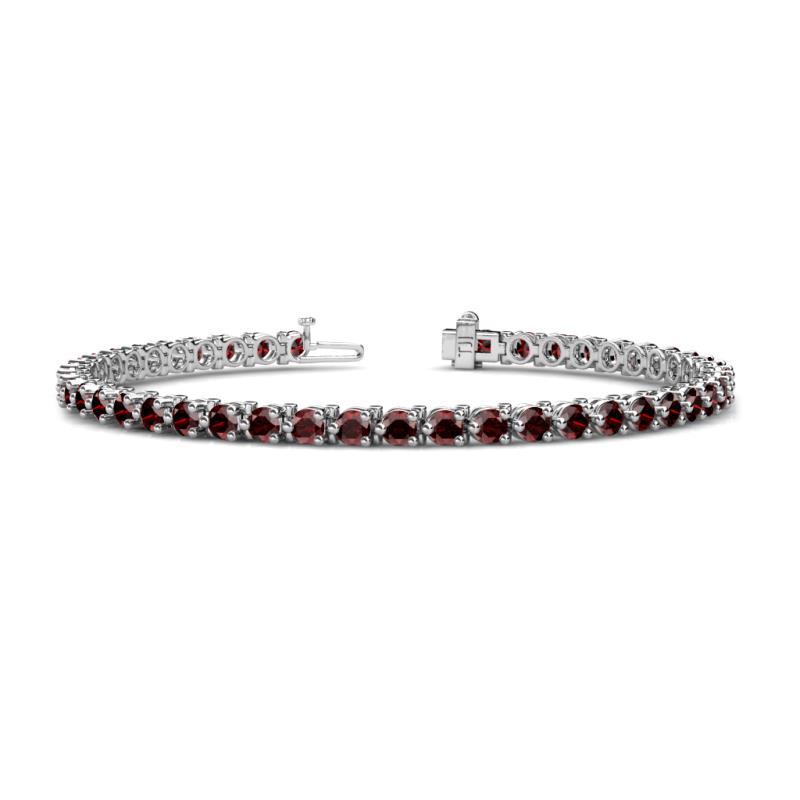 Cliona 3.30 mm Red Garnet Eternity Tennis Bracelet 