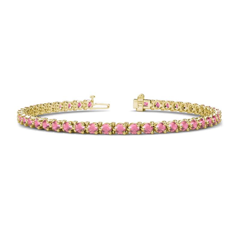 Cliona 3.30 mm Rhodolite Garnet Eternity Tennis Bracelet 