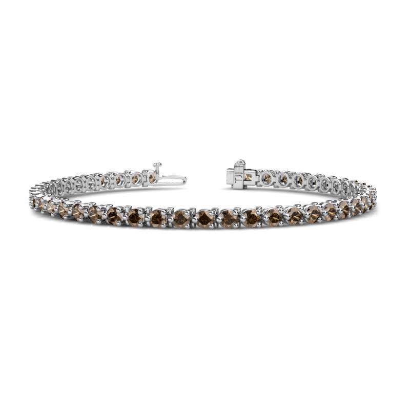 Cliona 3.30 mm Smoky Quartz Eternity Tennis Bracelet 