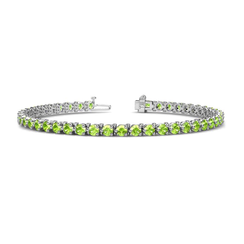 Cliona 3.60 mm Peridot Eternity Tennis Bracelet 
