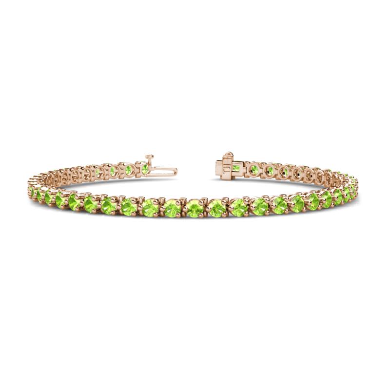 Cliona 3.60 mm Peridot Eternity Tennis Bracelet 