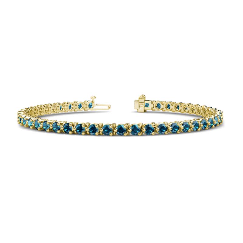 Cliona 3.60 mm Blue Diamond Eternity Tennis Bracelet 