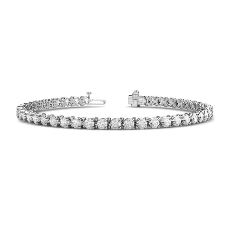 Cliona 3.60 mm White Sapphire Eternity Tennis Bracelet 