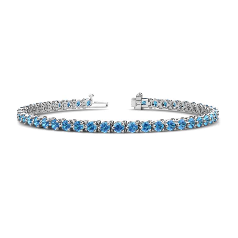Cliona 3.60 mm Blue Topaz Eternity Tennis Bracelet 