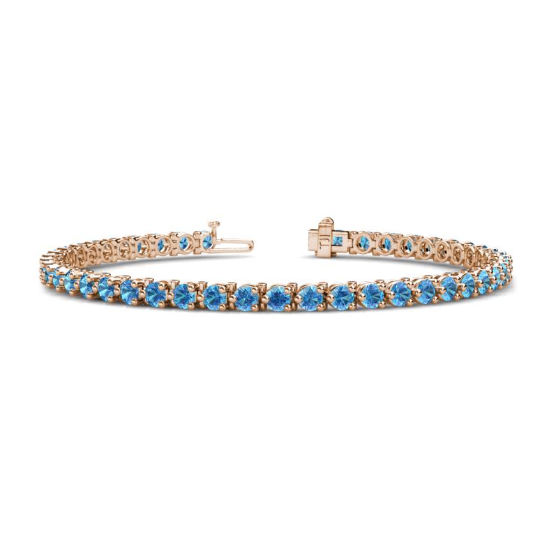 Cliona 3.60 mm Blue Topaz Eternity Tennis Bracelet 