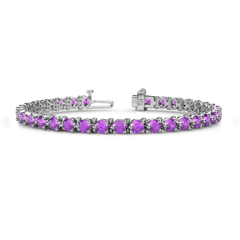 Cliona 4.10 mm Amethyst Eternity Tennis Bracelet 
