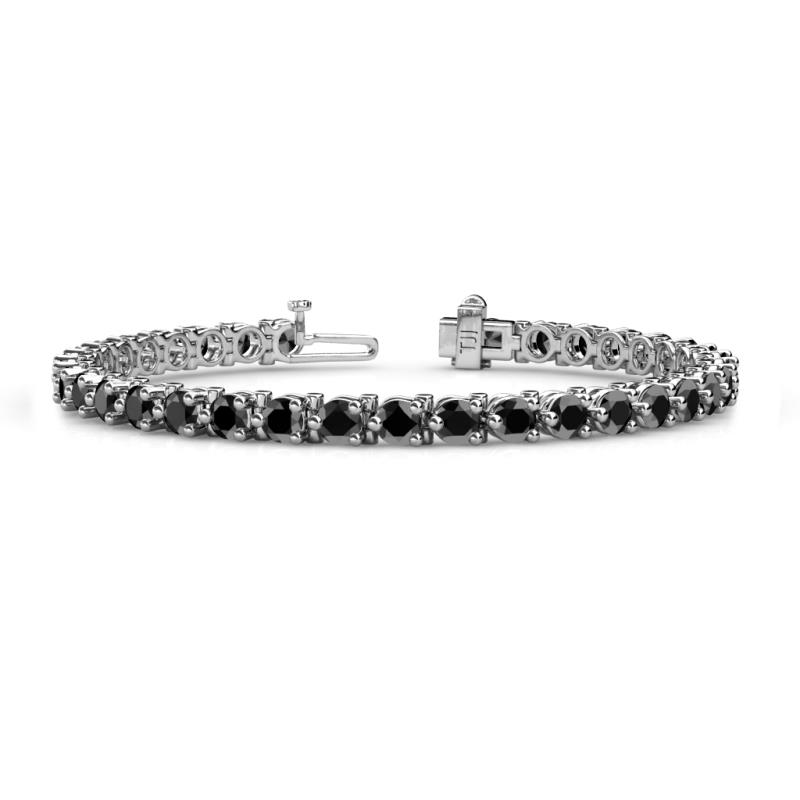 Cliona 4.10 mm Black Diamond Eternity Tennis Bracelet 