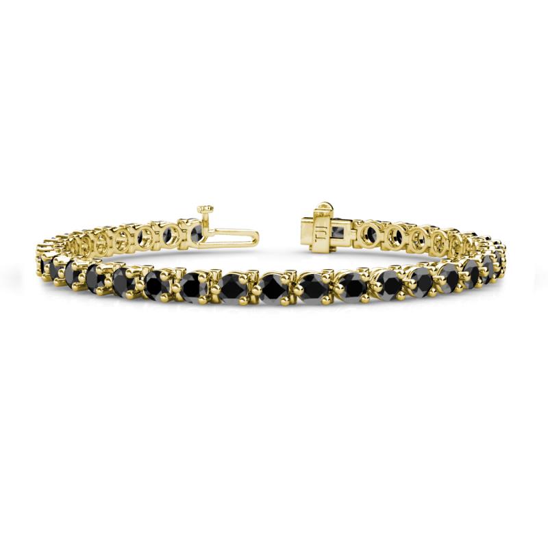 Cliona 4.10 mm Black Diamond Eternity Tennis Bracelet 