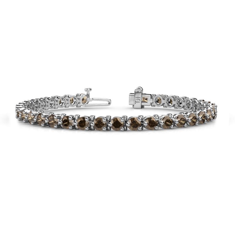 Cliona 4.10 mm Smoky Quartz Eternity Tennis Bracelet 