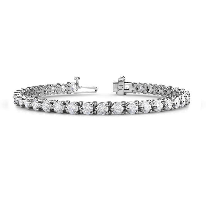 Cliona 4.10 mm White Sapphire Eternity Tennis Bracelet 
