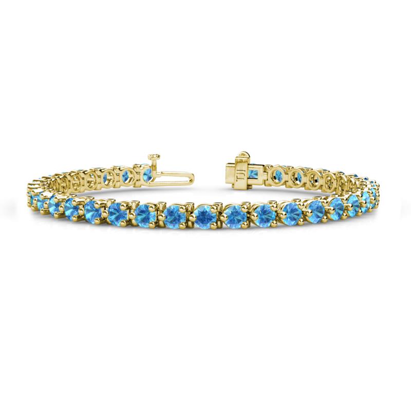 Cliona 4.10 mm Blue Topaz Eternity Tennis Bracelet 