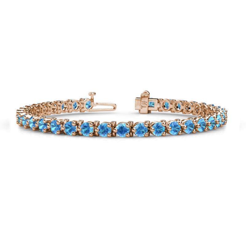 Cliona 4.10 mm Blue Topaz Eternity Tennis Bracelet 