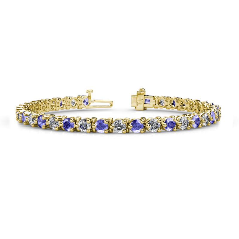 Cliona 4.10 mm Tanzanite and Diamond Eternity Tennis Bracelet 