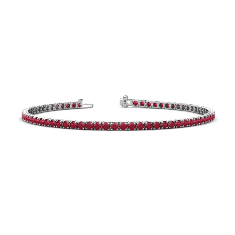 Leslie 2.70 mm Ruby Eternity Tennis Bracelet 